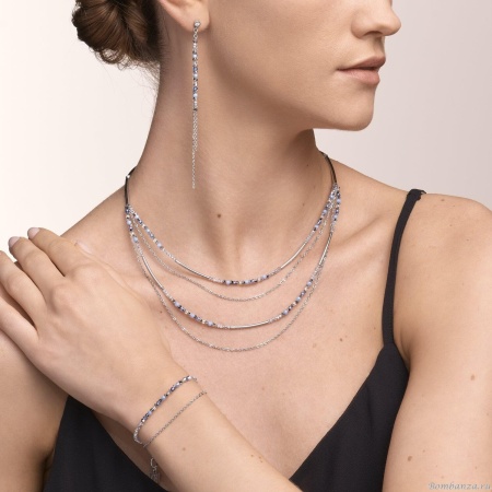 Колье Coeur de Lion, Silver-Light Blue 5040/10-0720. Германия