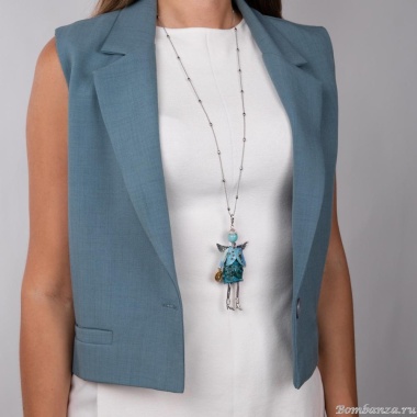 Подвеска Miamelie, кукла Бриджит с крыльями, MiA-2408-CL7423 серебристый