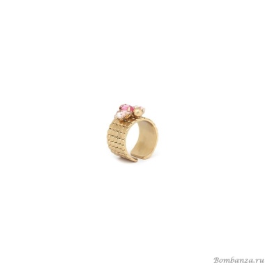 Кольцо Franck Herval, Irene, разъемное, с кристаллами Swarovski, FH24.2-19-63512 золотистый