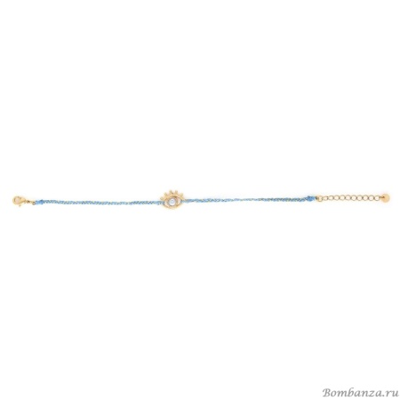 Браслет Franck Herval, Angelica, c кр.Swarovski и перламутром, текстиль, FH25.2-13-72994 голубой