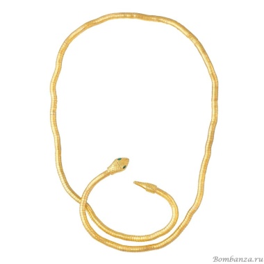 Браслет-колье Moon Paris, в форме змеи, с кристаллами, Mo-Y24.11-077 золотистый Браслет-колье Moon Paris, в форме змеи, с кристаллами, Mo-Y24.11-077 золотистый