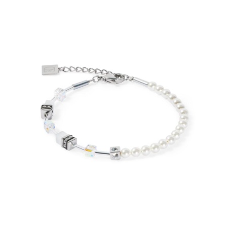 Браслет Coeur de Lion, White-Silver, 4087/30-1417