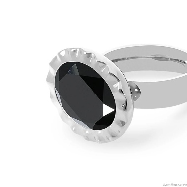 Кольцо Qudo, TIVOLA UNICA big (S/P) Jet 54, 686800 Кольцо Qudo, TIVOLA UNICA big (S/P) Jet 54, 686800