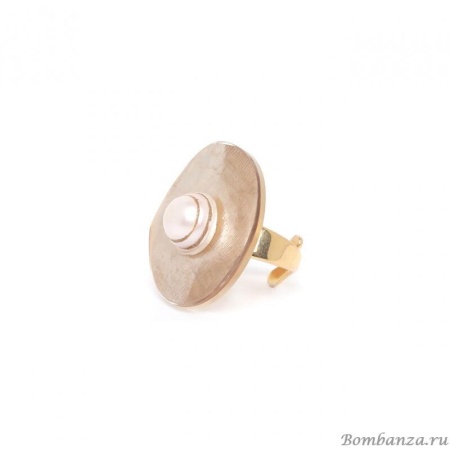 Кольцо Nature Bijoux, Sweet Pearl, разъемное, с морской раковиной и жемчугом, NB21.1-19-24082 (бежевый)