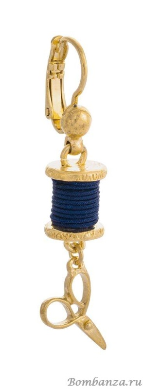 Серьги TARATATA, Rembobine, золотистые, с текстилем, TT-T20-50705-204