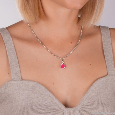 Колье Tra-la-ra, Fluor, с подвеской из смолы, TLR23-235P205 розовый