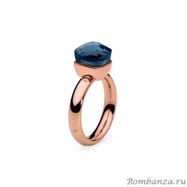 Кольцо Qudo, Firenze dark blue 16.5 мм 611070 BL/RG Кольцо Qudo, Firenze dark blue 16.5 мм 611070 BL/RG
