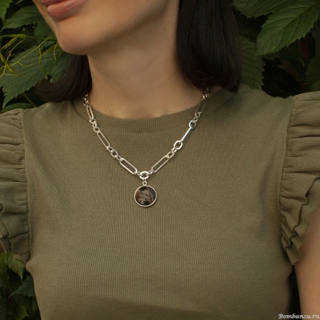 Колье Fiore Luna, COFFE AGATE