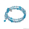 Браслет Lanzerotti, Marino, пружина, топаз, перламутр, кристаллы, LZ-25.06-177 голубой