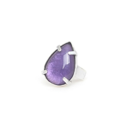 Кольцо Nature Bijoux, Gotborg, разъемное, с ракушкой Capiz в смоле, NB25.2-19-25920 фиолетовый