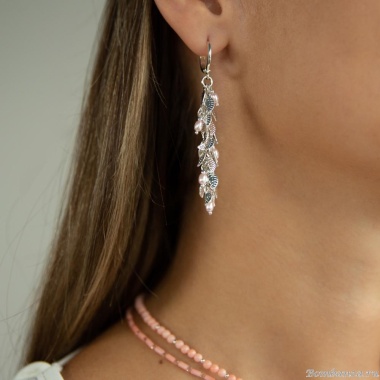 Серьги Lanzerotti, Anne with an E, с перламутром, LZ-25.08-241 серебристый