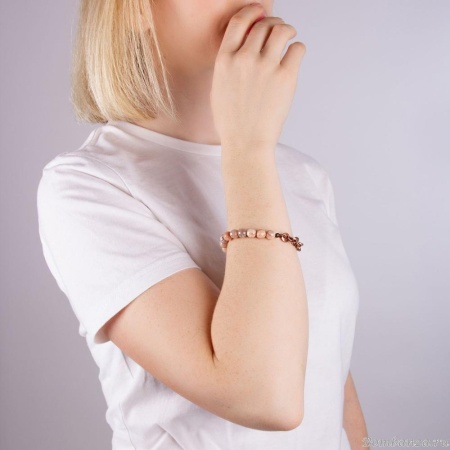 Браслет Lanzerotti, Diaspro, цепь с солнечником, LZ-21.02-057 (коричневый)