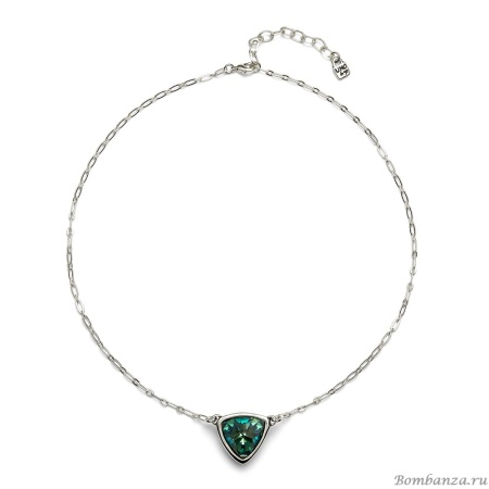 Ожерелье UNOde50 Ser Camaleonica с зеленым кристаллом, с серебром COL2009VRDMTL0U