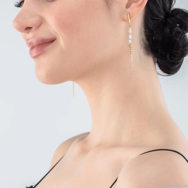 Серьги Coeur de Lion, White-Gold, 6005/21-1416 Серьги Coeur de Lion, White-Gold, 6005/21-1416