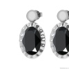Серьги Qudo, TIVOLA UNICA big (S/P) Jet 2,65cm, 332012 Серьги Qudo, TIVOLA UNICA big (S/P) Jet 2,65cm, 332012