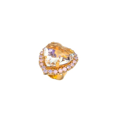 Кольцо Celeste G, кристалл Swarovski, сухоцветы, фианиты, CS25.1-1671N розовый