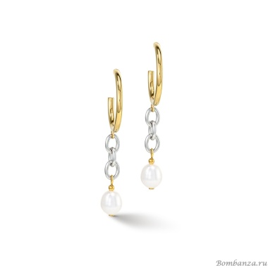 Серьги Coeur de Lion, bicolor, 1104/21-1426 Серьги Coeur de Lion, bicolor, 1104/21-1426