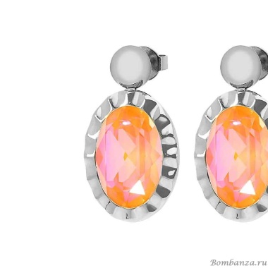 Серьги Qudo, TIVOLA UNICA big (S/P) Crystal orange ignite 2,65cm, 332213 Серьги Qudo, TIVOLA UNICA big (S/P) Crystal orange ignite 2,65cm, 332213