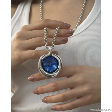 Колье Tra-la-ra, Tuareg, с кристаллом, TLR25-252P202 синий