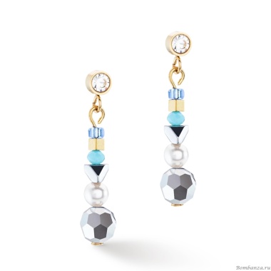 Серьги Coeur de Lion, Turquoise, 2035/21-0600 Серьги Coeur de Lion, Turquoise, 2035/21-0600