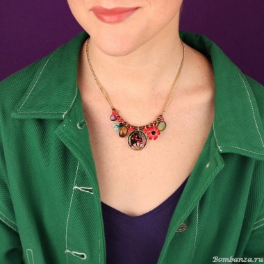 Колье TARATATA, Frida, стразы, тигровый глаз, бусины хейши, TT-H25-06110-20M золотистый Колье TARATATA, Frida, стразы, тигровый глаз, бусины хейши, TT-H25-06110-20M золотистый