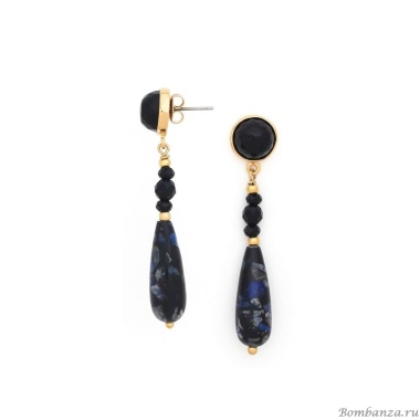 Серьги Nature Bijoux, Venezia, с агатом и яшмой, NB24.2-12-79506 синий Серьги Nature Bijoux, Venezia, с агатом и яшмой, NB24.2-12-79506 синий