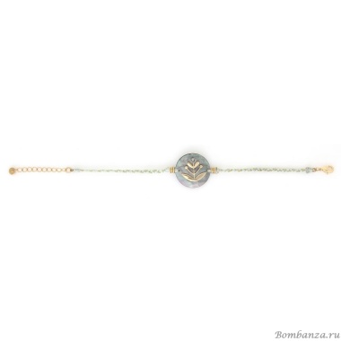 Браслет Franck Herval, Celinda, с перламутром и кристаллом Swarovski, FH25.2-13-73040 серый