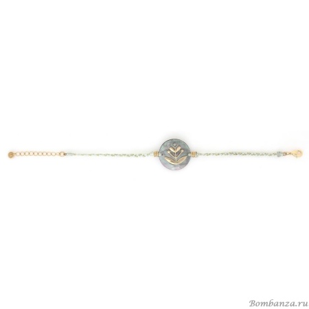 Браслет Franck Herval, Celinda, с перламутром и кристаллом Swarovski, FH25.2-13-73040 серый