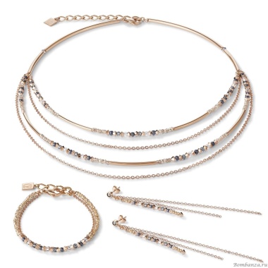 Колье Coeur de Lion, Rose Gold-Grey 5040/10-1200 Колье Coeur de Lion, Rose Gold-Grey 5040/10-1200. Германия