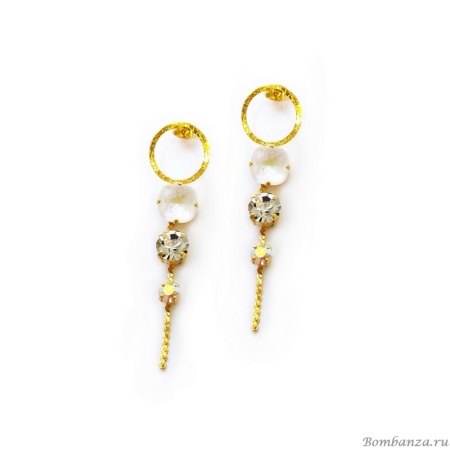 Серьги Catherine Bijoux, Starlight, с кристаллами, CB25.1-5415FG белый
