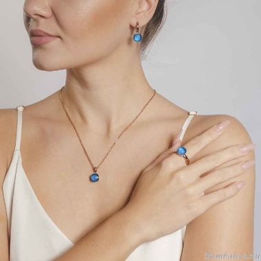 Серьги Qudo, Firenze ocean 300359 BL/RG Серьги Qudo, Firenze ocean 300359 BL/RG