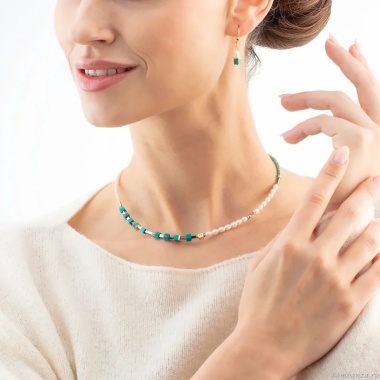 Колье Coeur de Lion, Turquoise-Green, 1126/10-0605 Колье Coeur de Lion, Turquoise-Green, 1126/10-0605