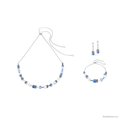 Колье Coeur de Lion, Blue-Silver, 3035/10-0717 Колье Coeur de Lion, Blue-Silver, 3035/10-0717