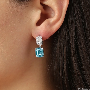 Серьги Dyrberg Kern, TETI SS AQUA / CRYSTAL, 460007 Серьги Dyrberg Kern, TETI SS AQUA / CRYSTAL, 460007