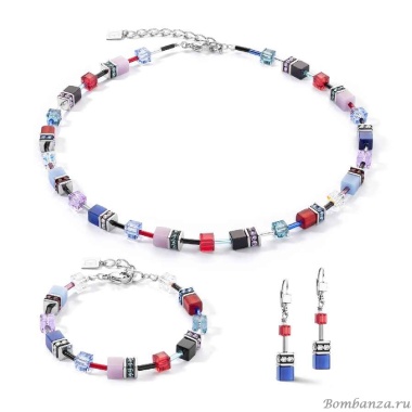 Колье Coeur de Lion, Red-blue-lilac, 2838/10-0330 Колье Coeur de Lion, Red-blue-lilac, 2838/10-0330