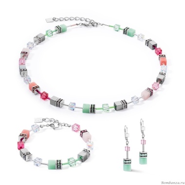 Серьги Coeur de Lion, Green-Pink, 4023/20-0504 Серьги Coeur de Lion, Green-Pink, 4023/20-0504