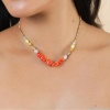 Колье Nature Bijoux, Tivoli, жадеит, говлит, яшма, тигровый глаз, NB25.2-15-43521 оранжевый