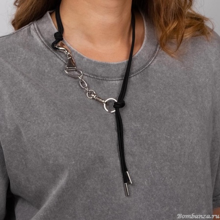 Колье Moon Paris, Ringo, с подвеской-бантом, MR-24.06-060 черный Колье Moon Paris, Ringo, с подвеской-бантом, MR-24.06-060 черный