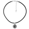 Колье Ciclon, Orden y caos, кожаное с подвеской, металл, CN-232807 серебристый