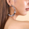 Серьги Nature Bijoux, Blue pearl, с жемчугом и кожей, NB24.2-12-79410 черный Серьги Nature Bijoux, Blue pearl, с жемчугом и кожей, NB24.2-12-79410 черный