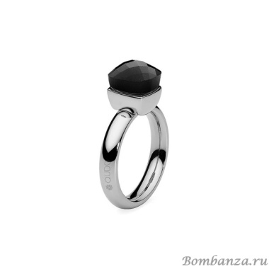 Кольцо Qudo, Firenze jet 16 мм 610715 BW/S Кольцо Qudo, Firenze jet 16 мм 610715 BW/S