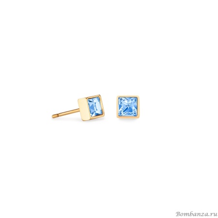 Серьги Coeur de Lion, Light Blue-Gold, 0501/21-0755. Германия