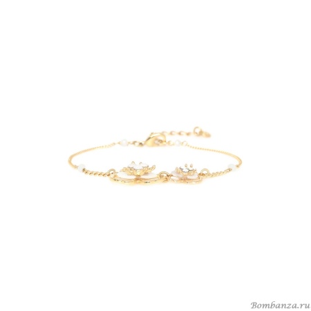 Браслет Franck Herval, Lisette, с перламутром и кристаллами Swarovski, FH25.2-13-73011 белый