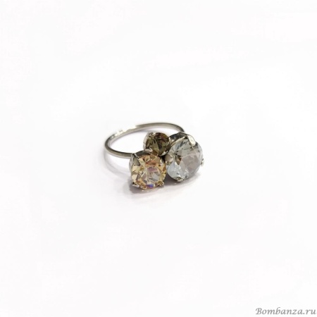 Кольцо Catherine Bijoux, Venus, разъемное, с кристаллами, CB25.1-5298DS серебристый