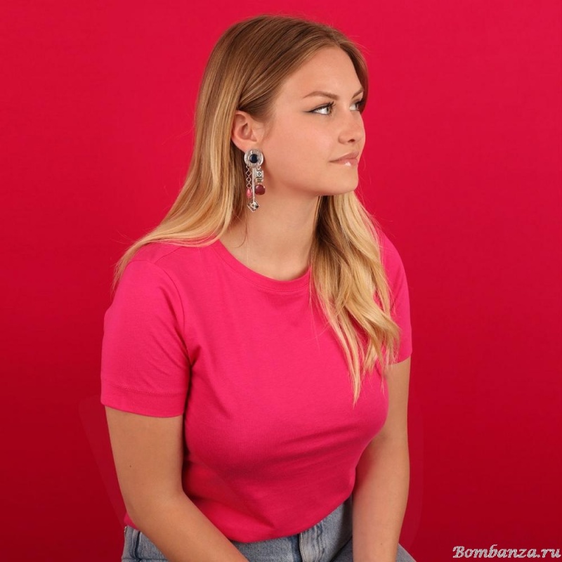 Клипсы TARATATA, Ceramik, со смолой,стеклянными бусинами, стразами, TT-W23-06506-10M серебристый