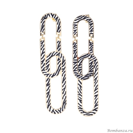 Серьги Francesca Bianchi, с эмалью, FB25.2-161D золотистый