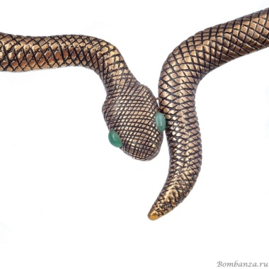 Колье Alcozer&J, змея с изумрудом, AL2411-C178CM23 золотистый