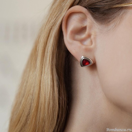 Серьги Ciclon, Fortuna, с кристаллом, CN-251600 серый