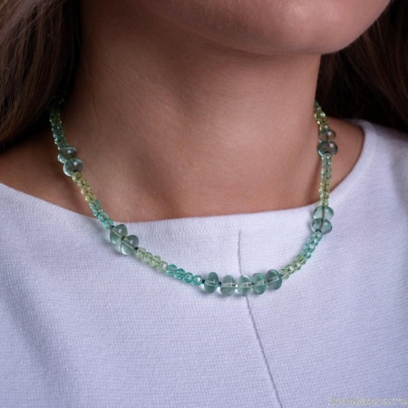 Колье Lanzerotti, Ispirazione, флюорит, кристаллы, LZ-24.10-380 зеленый