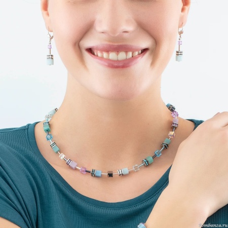 Серьги Coeur de Lion, Aqua-Lilac, 2838/20-2026. Германия
